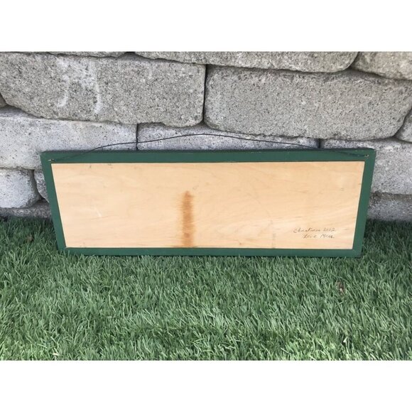 Wooden Wall Framed 3 apples Art Painting 19 x 7 - Picture 2 of 2